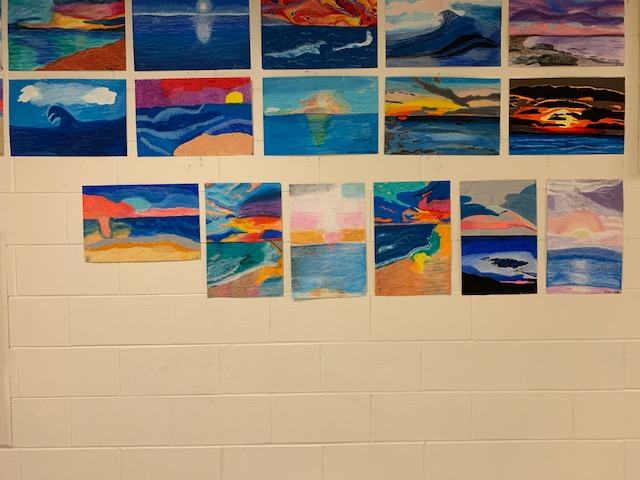 Visual Arts Student work - seascapes