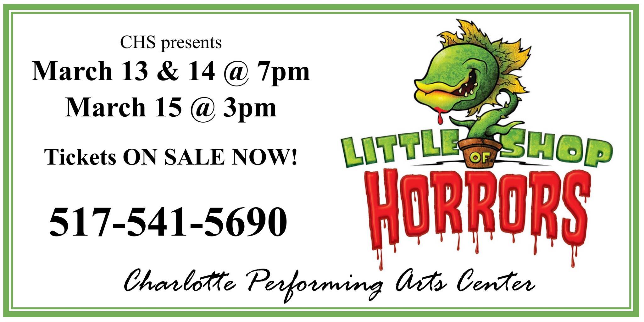 Little Shop of Horrors at CPAC March 13-15