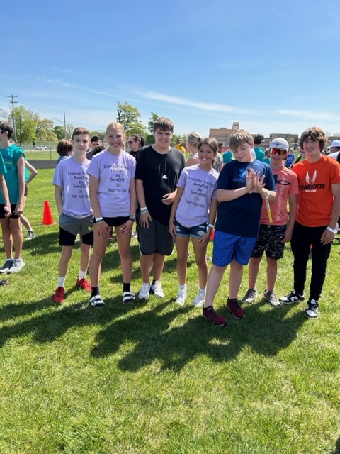 Students participate in special olympics track and field